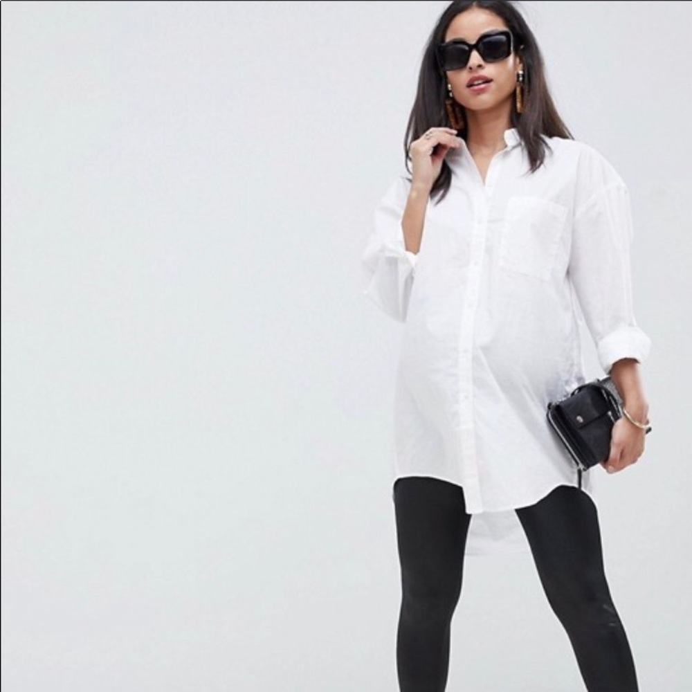 Maternity wet look leggings